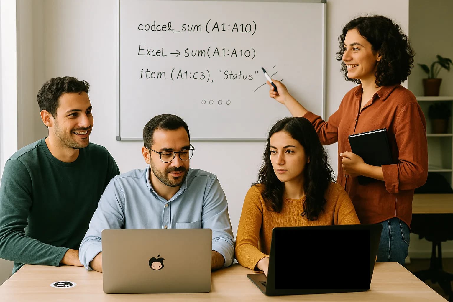 Developers collaborating on open source code